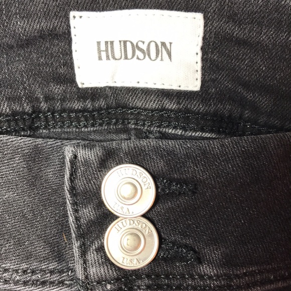 HUDSON Collin Midrise Bootcut Crop womens black denim jeans size 30 - Picture 7 of 15